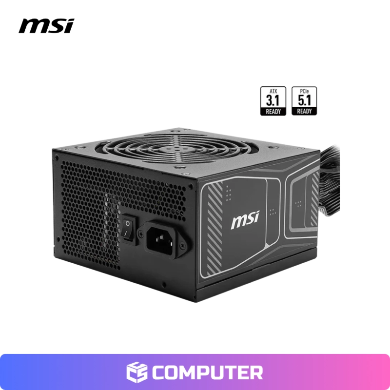 FUENTE DE PODER MSI MAG A750GN PCIE5 750W GOLD ATX 3.1 BLACK