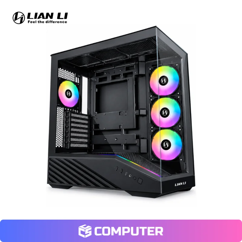 CASE LIAN LI VECTOR V100R BLACK, FAN x4 ARGB, V/TEMPLADO