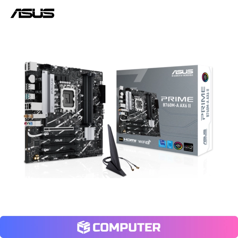 PLACA MADRE ASUS PRIME B760M-A AX6 II WIFI DDR5 LGA 1700