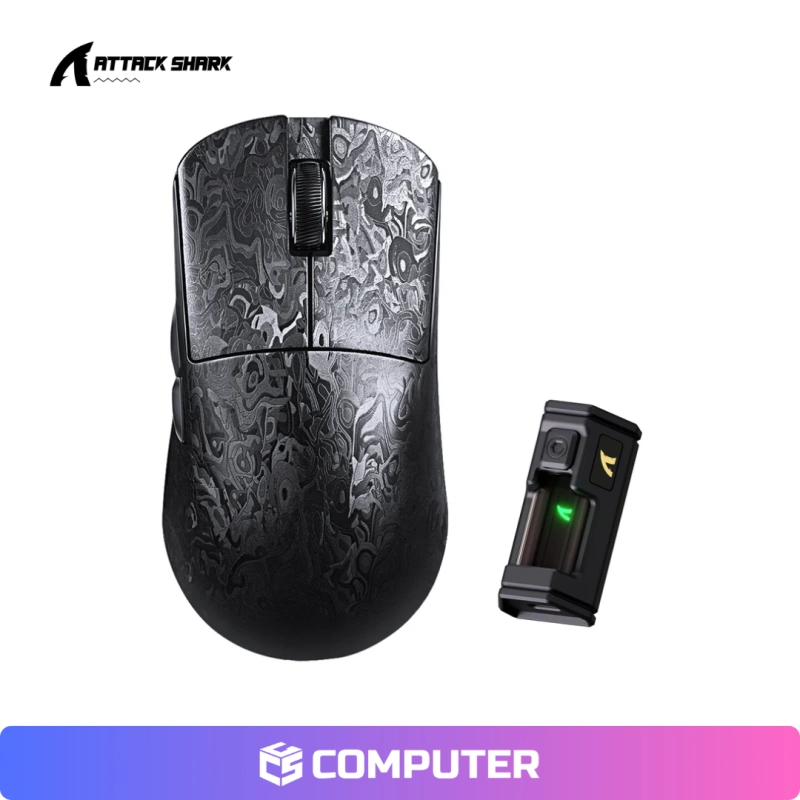 MOUSE ATTACK SHARK R11 ULTRA WIRELESS DPI 42K BLACK