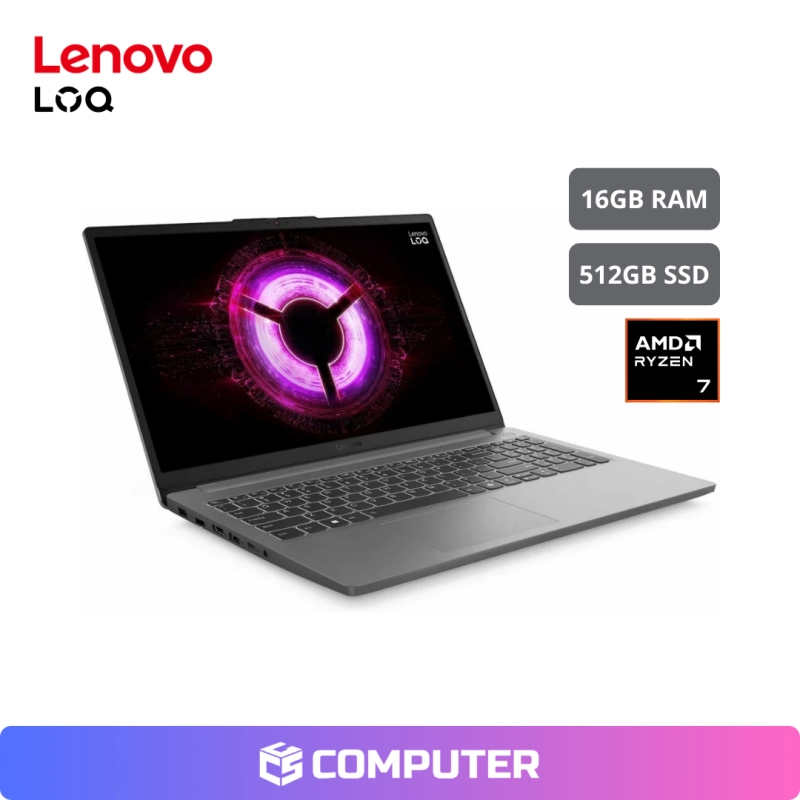 LAPTOP LENOVO LOQ 15ARP10E AMD RYZEN 7-170/16B DDR5/512GB SSD/15.6