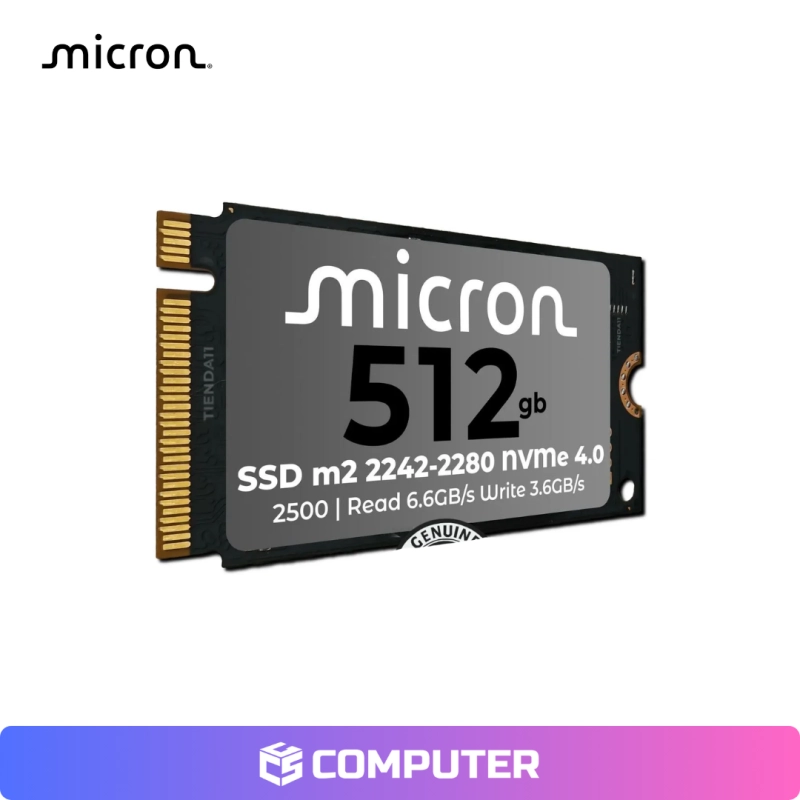 DISCO SOLIDO SSD MINI M.2 MICRON PN2500 512GB | 7100MB/S | PCIE GEN 4X4