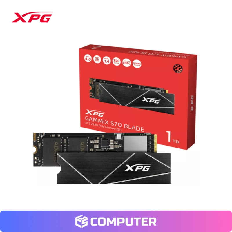 DISCO SOLIDO SSD XPG S70 BLADE M.2 1TB 7400MB/S GEN4 CON DISIPADOR