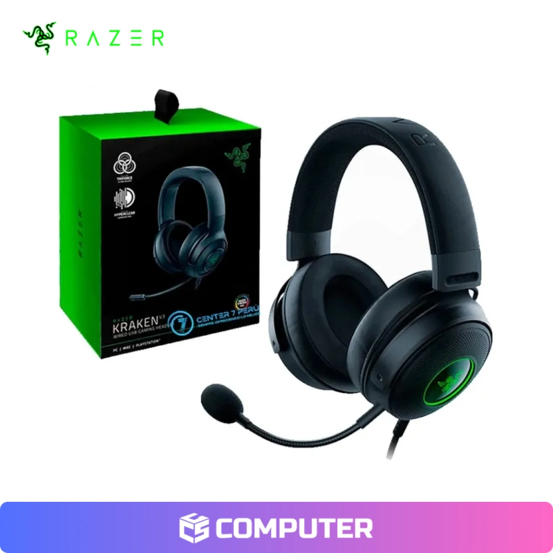 AUDIFONO RAZER KRAKEN V3 X CHROMA RGB USB BLACK