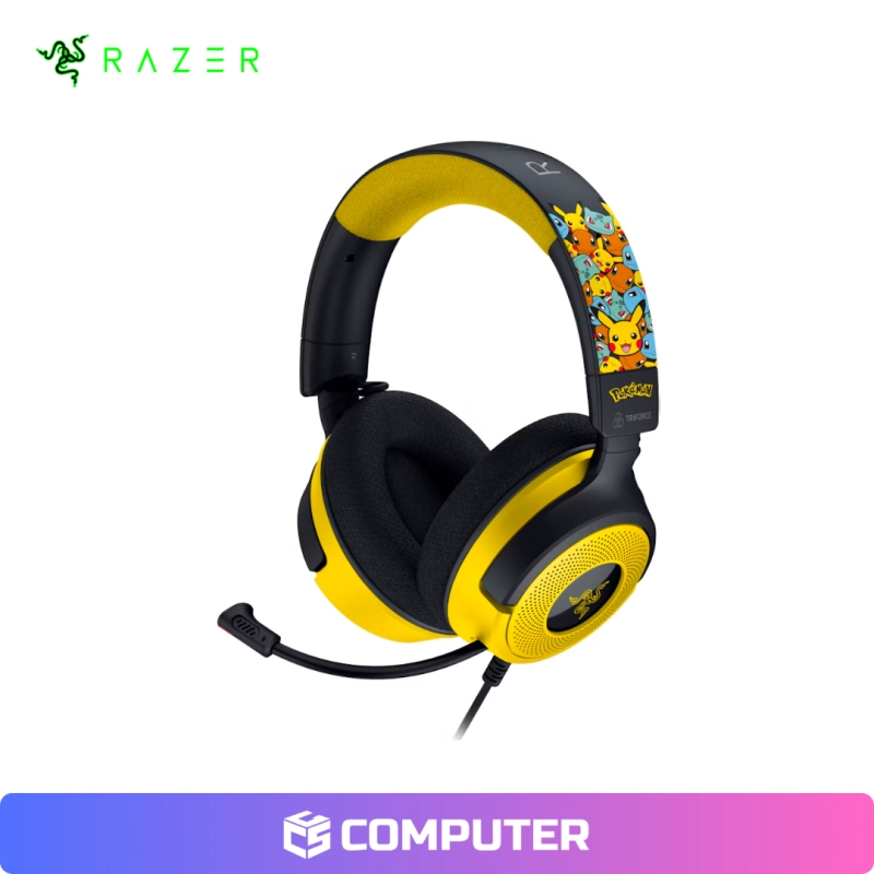 AUDIFONO RAZER KRAKEN V4 X POKEMON KANTO STARTERS CHROMA YELLOW