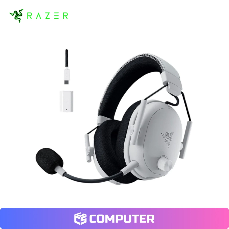 AUDIFONO C/MICROF RAZER BLACKSHARK V3 PRO 2,4 GHZ/ BLUETOOTH/ USB/ 3,5 MM WHITE