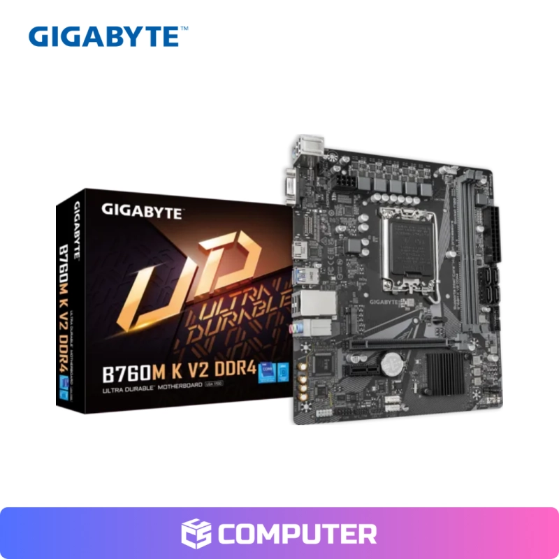 PLACA MADRE GIGABYTE B760M K V2 DDR4/LGA1700