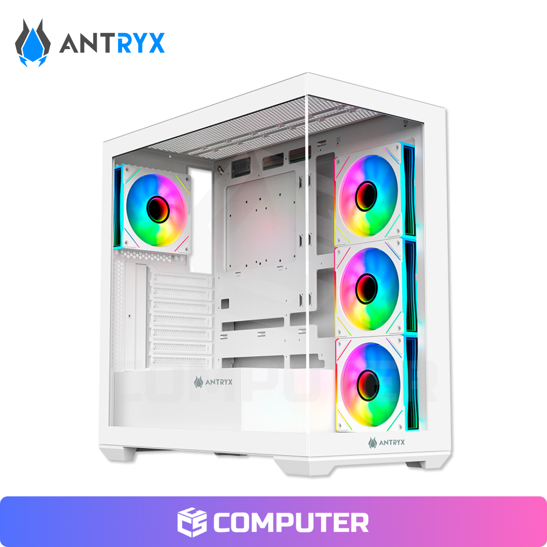 CASE ANTRYX FX-750 WHITE, ARGB FAN X4, USB TIPO-C