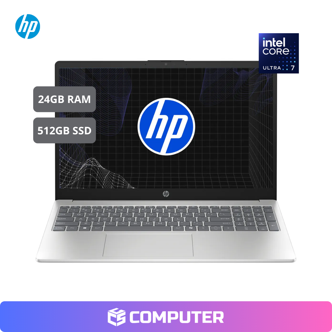 LAPTOP HP 15-FD2373LA | ULTRA 7-255U | 24GB RAM | 512GB SSD