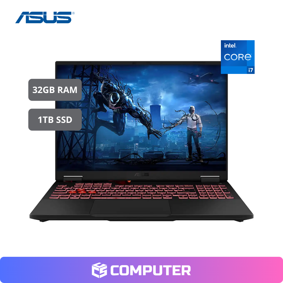 LAPTOP GAMER ASUS FX608JMR-F16.I75060 | I7-14650HX | 32GB RAM | 1TB SSD | RTX 5060 8GB