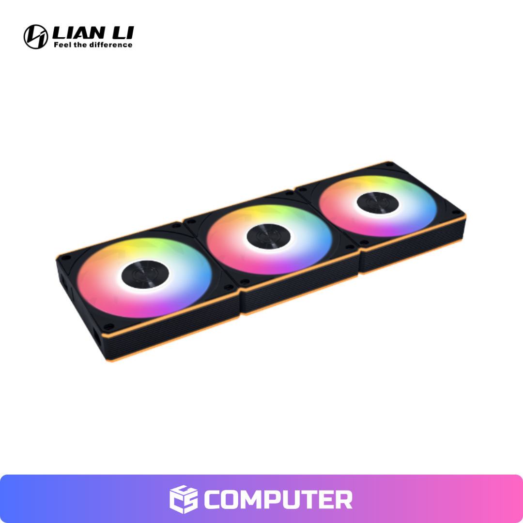 COOLER DE CASE LIAN LI UNI FAN CL WIRELESS REVERSE 120 MM X 3, ARGB, BLACK (12RCL1W3B)