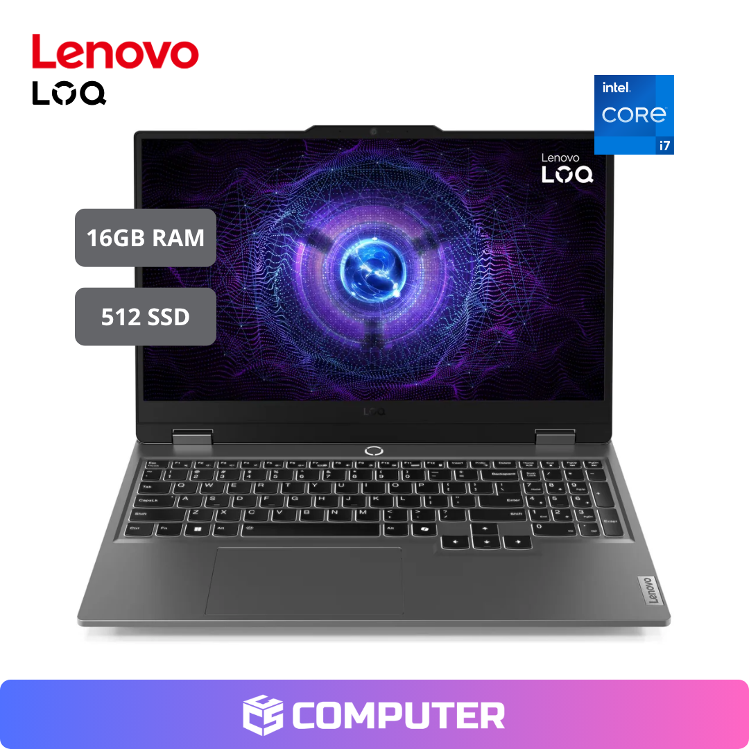 LAPTOP GAMER LENOVO 15IRX9 (83DV0184LM) | I7-13650HX | 16GB RAM | 512GB SSD | RTX 3050 6GB