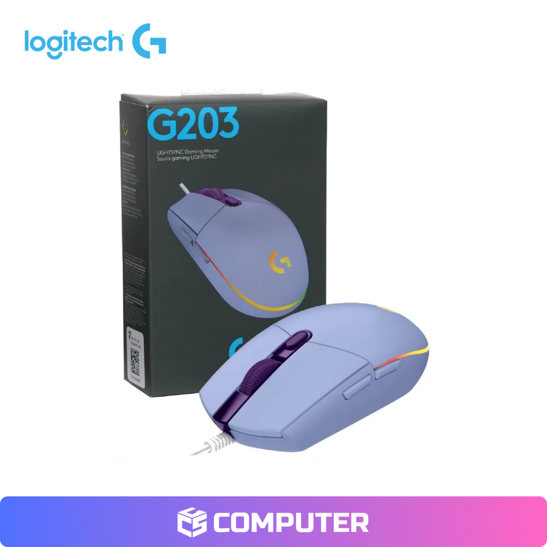 MOUSE LOGITECH G203 LIGHTSYNC - 8,000 DPI -RGB LILA